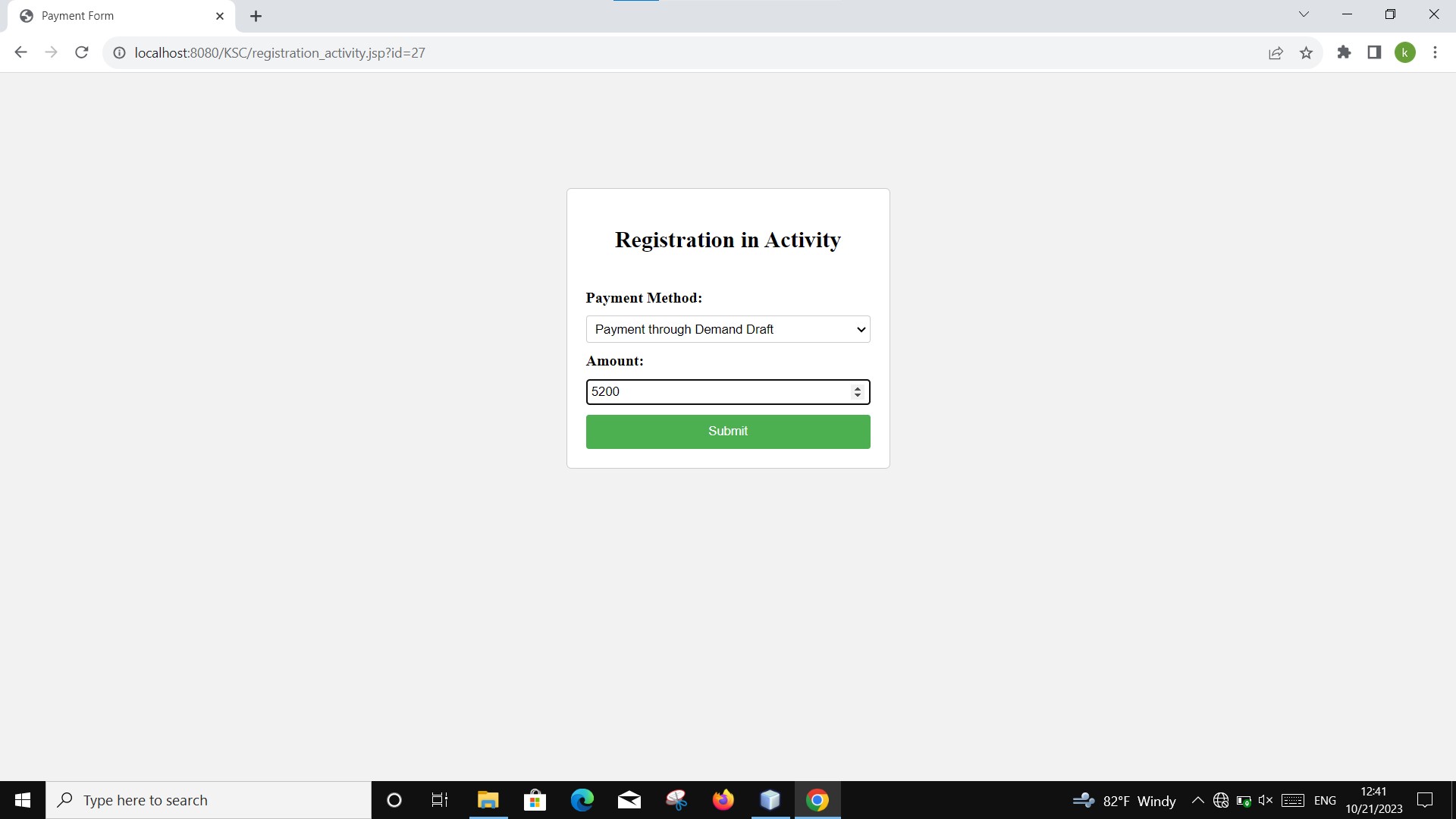 Payment Registration